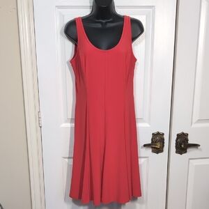 Lauren Ralph Lauren Coral Skater Ponte Sleeveless Dress Size 10